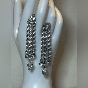 Vintage rhinestone chandelier earrings